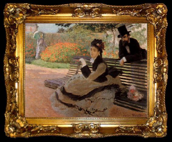 framed  Claude Monet The Bench, ta009-2
